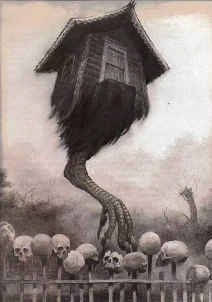 Artstation Baba Yaga S House Cyril Chevtchouk En 2020 Maison Dans Les Arbres Maison De Conte De Fees Maison Fantaisiste